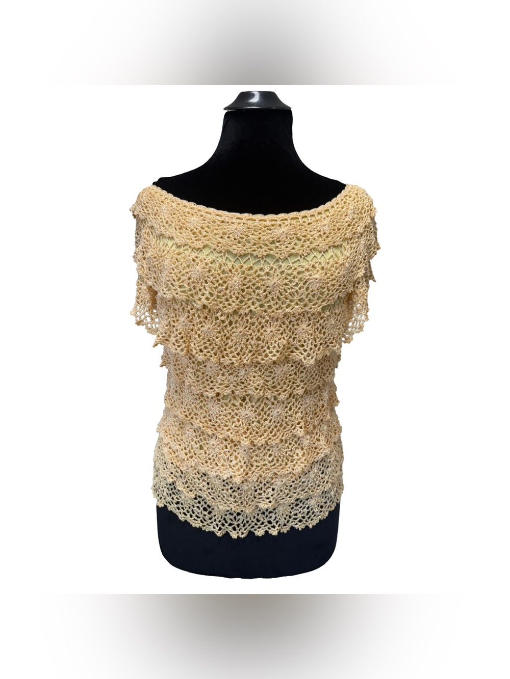Y2K Crochet Boho Tiered Top